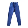 Fashion Casual Washed Blue Lady Denim blue Jeans