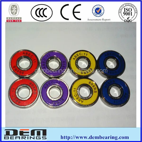 ball bearing 608 abec 9 spacer built-in skateboard bearing with integrated spacers