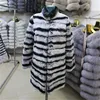 New Design Imitate Chinchilla color Real Rex Rabbit fur coats Women Winter Fur Jacket