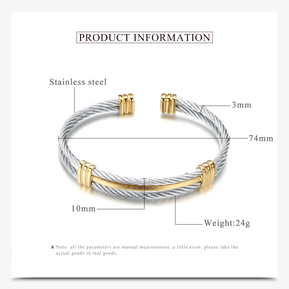 New Arrival Spring Wire Line Colorful Titanium Steel Bracelet Stretch