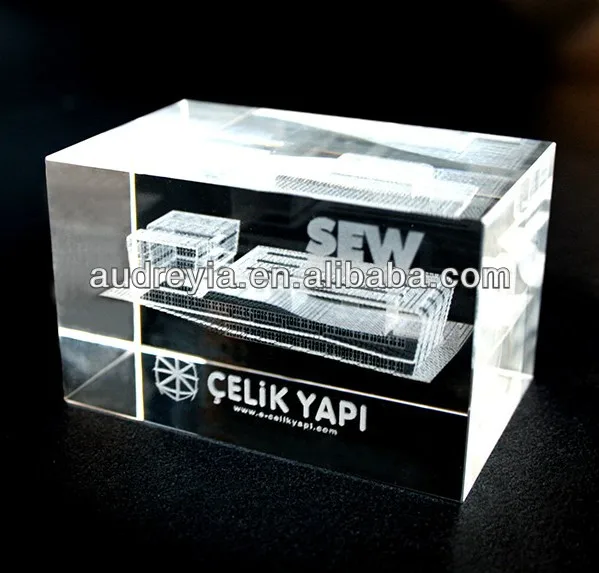 crystal paperweight laser etched 3d