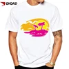Hot Sale Sublimation Printed Logo Custom White 95% Polyester 5% Spandex Men T Shirt