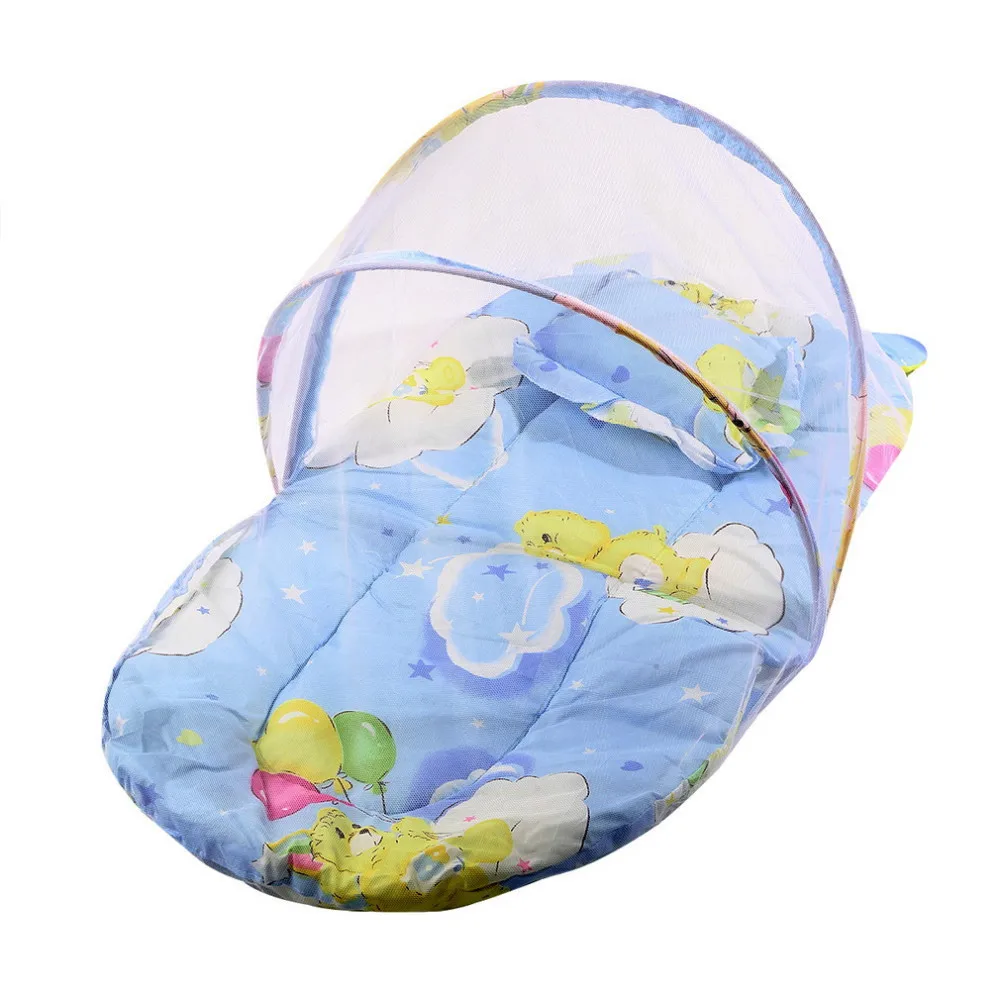1pc Baby Crib Netting Bed Crib Folding Mosquito Net Infant Cushion Mattress Pillow Baby Bed Wholesale
