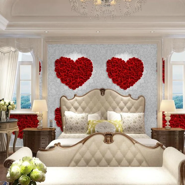 Weeding House Romantic Love 3d Beautiful Rose Flower Wallpaper For Home Decoration Buy Room Wallpaper Rose Wallpaper 3d Wallpaper Product On