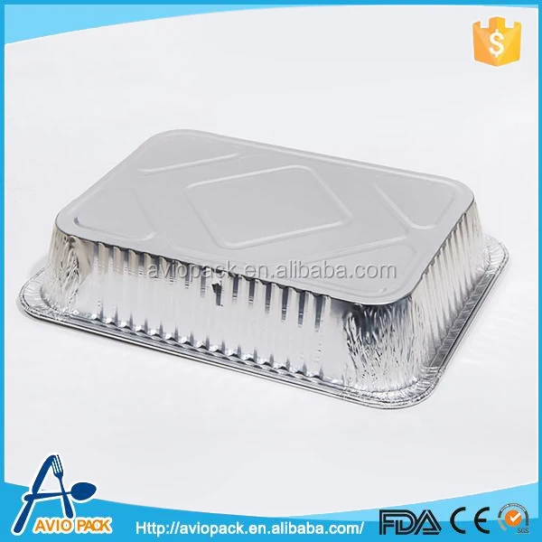 Large disposable aluminium foil tray for BBQ,takeaway, fast food