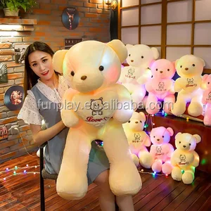 valentine day gifts soft bear plush stuffed valentine led teddy