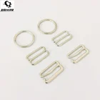 15mm Swimwear metal accessories silver zinc alloy bra strap adjuster ring and slider