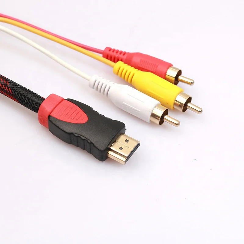 HDMI to AV Cable HDMI Male to 3RCA Video Audio AV Composite Male Cable with Nylon Mesh Braided
HDMI to AV Cable HDMI Male to 3RCA Video Audio AV Composite Male Cable with Nylon Mesh Braided
