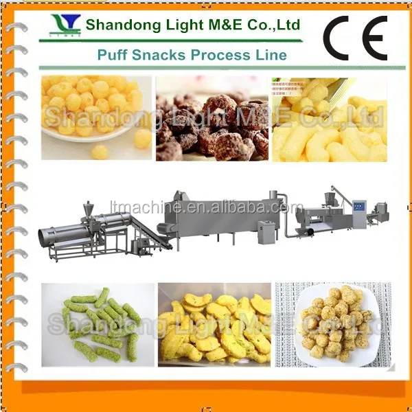 Automatic Stainless Steel Roasted Corn Puff Snack Machine