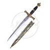 Gold Medieval Gifts Real King Solomon Short Sword