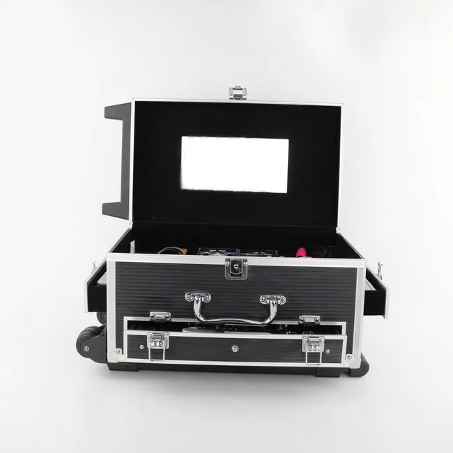 Black Makeup Case Trolley With Drawers