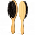 fashion natural boar bristle hair dye wooden hair brush