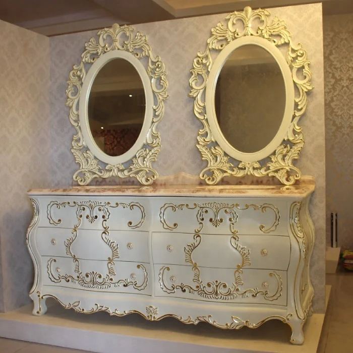 Двойные зеркала Санузел шкафы/столик с раковиной с керамической раковиной WTS221