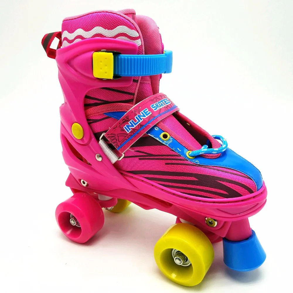 2017 New Style Rubber Inline Skates Wholesale 4 Wheels Double Flash