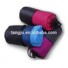 china supplier double sides suede for sport towel with mesh bag,yoga towel,car/eyeglass cleaning cloth wholesale