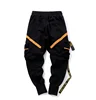 street wear jogger pants for man knitted TC tracksuit black wholesale