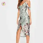 A line evening Tie-front Sleeveless Ladies hot sell sexy evening dress