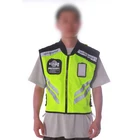 USB Fluorescence Black Vest Work Wear Safety Vest With Pockets For Men