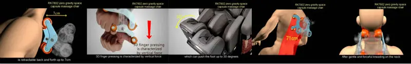 RK-7803 3D zero gravity body and head massage chair