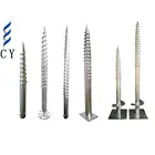 steel ground screw pile earth auger anchors for construction