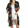 Boho Vintage Women Floral Loose Shawl Kimono Cardigan Chiffon Coat Jacket Blouse