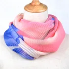Women Ins Style Contrast Colors Infinity Scarf