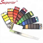 Superior new design water color paint set fan shaped 42 colors solid water color paint set
