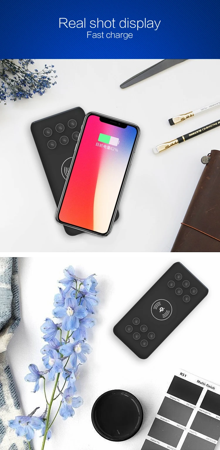 Innovative products 2019 suction cup wireless power bank portable charger - ANKUX.COM