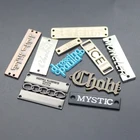 Custom metal clothing labels, metal clothing logos wholesale