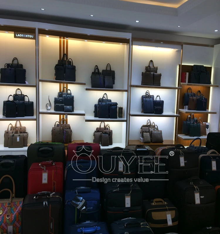 Modern Custom Boutique Backlit Handbag Furniture Rack Display Shelf For Store Decoration