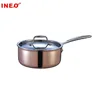 Deep Three-ply Copper Copper Single Handle Disposable Food Cooking Hot Pot