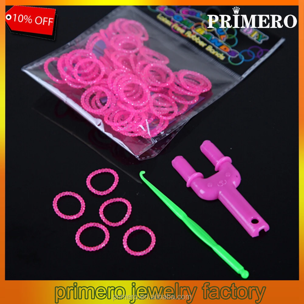 PRIMERO Cheap Sale 1 pack Luminous Colorful Loom Bands Refill For Make Rubber Bands Bracelets Gum For Bracelets