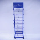 commercial metal floor hat cap holder display rack for retail store