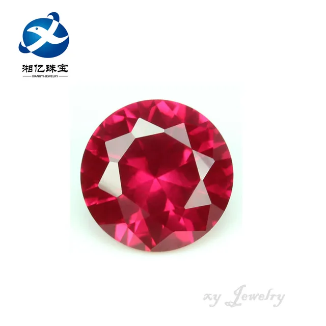 brilliant cut synthetic gemstone ruby 5# corundum stone for