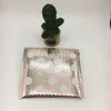Factory Rose Gold Recyclable Padded holographic zip lock bag for express cosmetic or watch