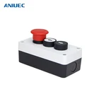ANIUEC XAL-B325 3 Hole Waterproof Push Button Switch Control Station Box Left Right Stop