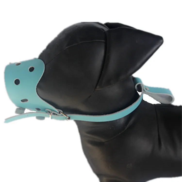 Cowhide Dogs Muzzle Genuine Leather Bark Bite Stop Mask Dog Pet Mouth Cover For Puppies To Prevent The Cry Too Loud YHT-181