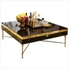 Luxury Dubai Golden stainless steel leg European style coffee table