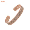 China Pro Manufacturer wholesale Viking design resizeable cuff style copper magnetic bracelets for arthritis joint pain relief