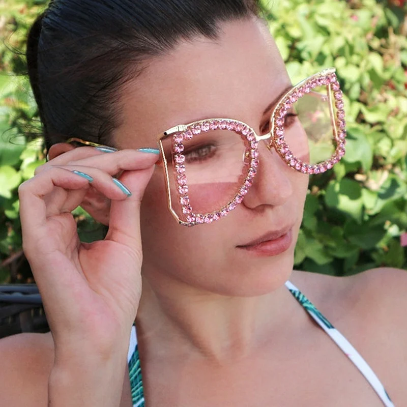 New Oversized cat eye Sunglasses Women Luxury Brand Designer Rhinestone pink Sun Glasses Female Gradient Lens Shades Oculos, White;yellow;pink
New Oversized cat eye Sunglasses Women Luxury Brand Designer Rhinestone pink Sun Glasses Female Gradient Lens Shades Oculos, White;yellow;pink