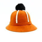 Wholesale 100% Merino Wool Felt Orange Bucket Hat