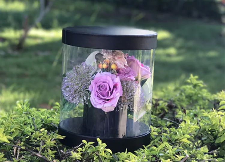 Manufacturer wholesale transparent round flower box