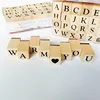 Custom Mini Wood Box Rubber Letter Stamp Set for Kid's Toy