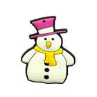 Top grade festival features cute white snowman pvc fridge magnets