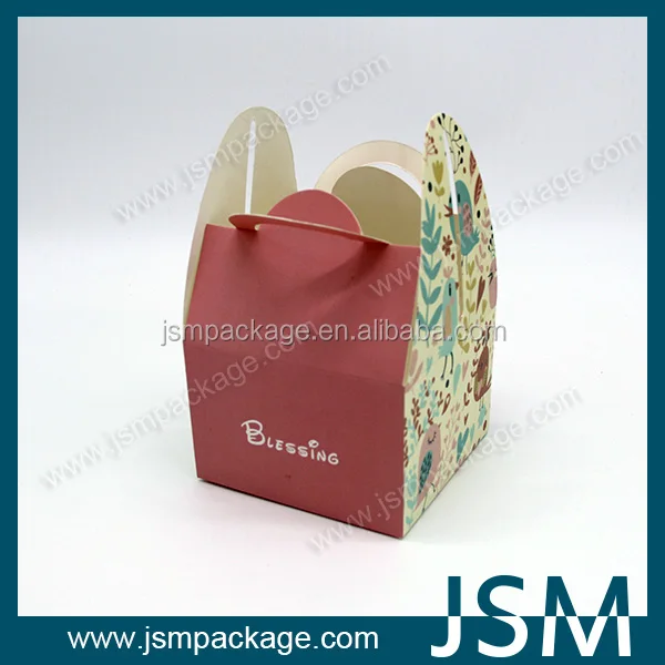 colorful foldable paper square wedding favor box