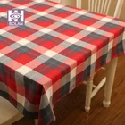 High quality cheap custom check 100% cotton printed table cloth