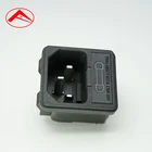 AC power socket with fuse holder and rocker switch 10A/16A inlet