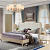 Home furniture set High gloss grey color elegant MDF bedroom sets