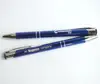 Metal Construction Click Action Blue Ink Ballpoint Pen With Stylus