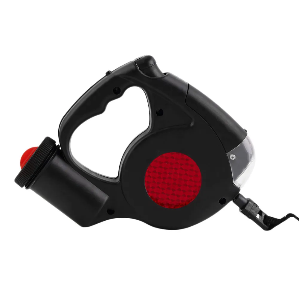 4.5M Automatic Dog Lead Retractable Dog Leash Pet Traction Rope Chain Harness Dog Collar Pet Products 3 LED Lights Garbage Bag